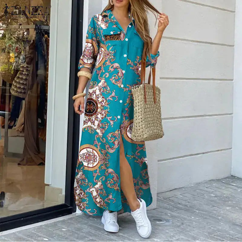 Floral Maxi Dress Bohemian Beachwear