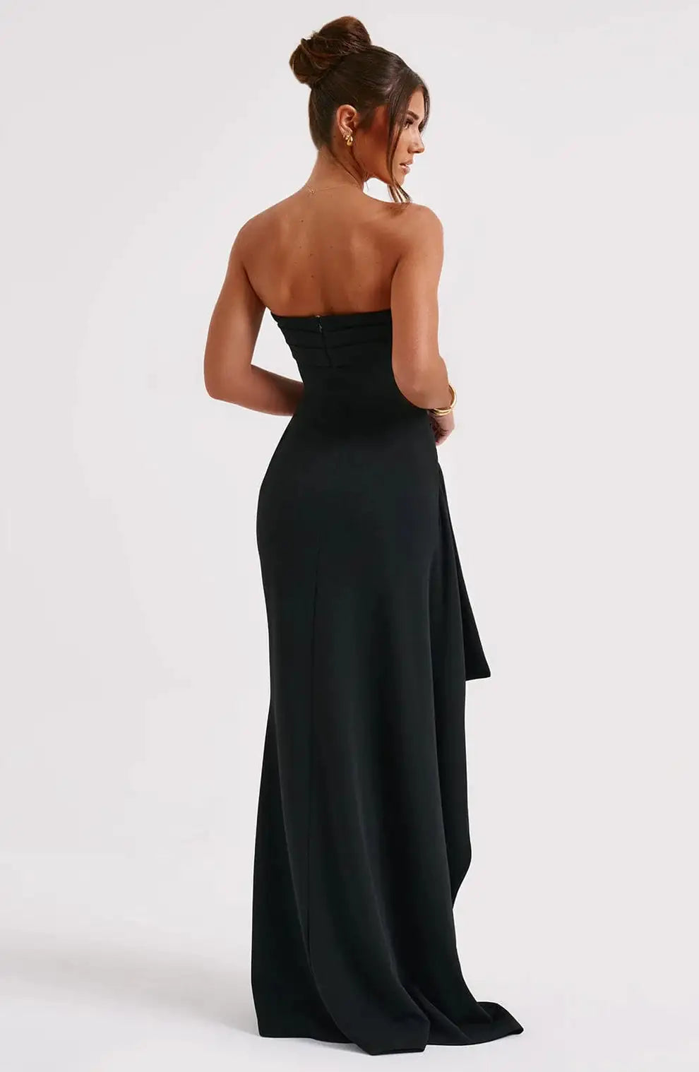 Elegant High Rise Split Maxi Dress